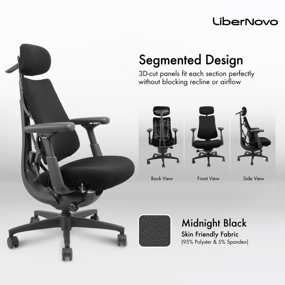 LiberNovo Chair Cover for Headerest + Backrest + Seat + Footrest
