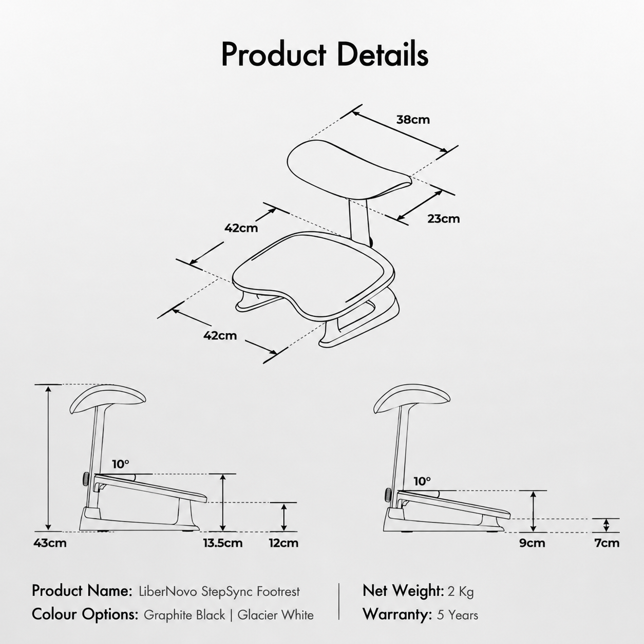 LiberNovo StepSync Footrest for Omni Pro